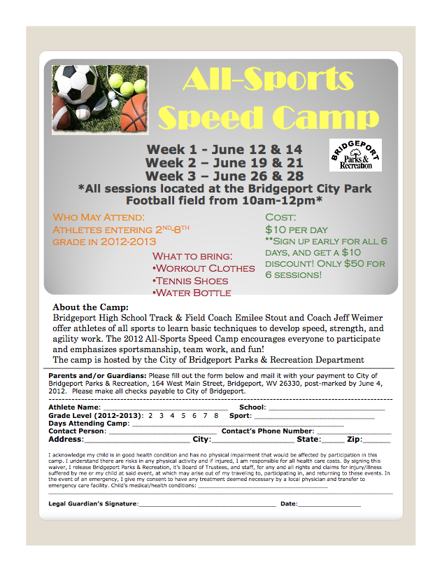 summer speed camp speed camp flyer
